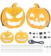 PEMENOL Halloween Pumpkin Soldering Kit | with 110 Through-Hole LEDs, Electronics Soldering Pract...