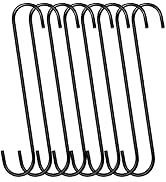 DINGEE 12 inch 8 Pack Extra Large S Hooks Heavy Duty Long S Hooks for Hanging Plant,S Hooks for T...