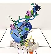 LINSINA Guitar Birthday Card for Men Women Kids, Pop Up Birthday Gift Cards,Thank You Cards,Greet...