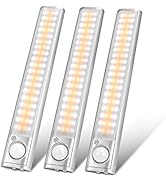 Under Cabinet Lighting 80 LED Closet Light, Motion Sensor Lights Indoor USB Rechargeable Dimmable...