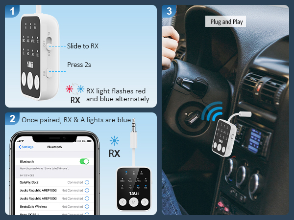 bluetooth aux receiver for car