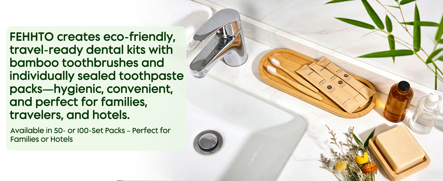 Bamboo Toothbrushes Kit Bulk