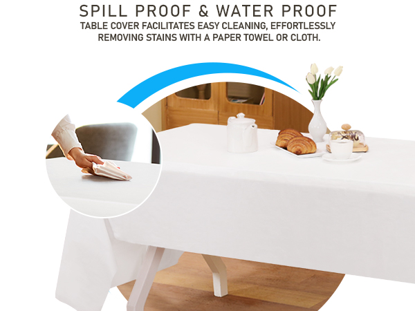 table cloth, table cloth rectangle table, white tablecloth