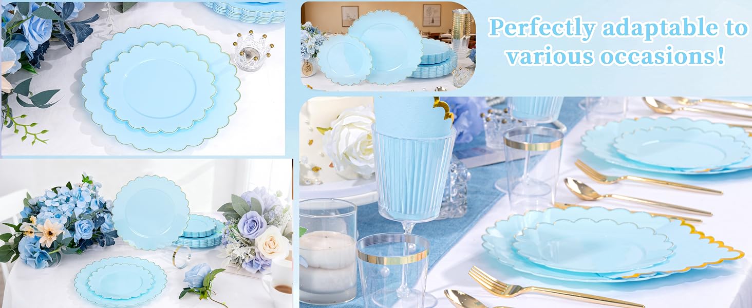 light blue plates