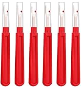 6 PCS Seam Ripper Set, Ergonomic Grip Seam Ripper, Red Seam Ripper for Sewing Crafting and Removi...