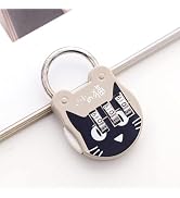 Grey Cute Cat Combination Lock Travel Locks for Luggage Backpack Locks Zipper Combination Lock fo...