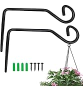 Ticway 2 Pack Outdoor Fence Hooks, 6 Inch Forged Straight Hook, Hanging Brackets for Bird Feeders...