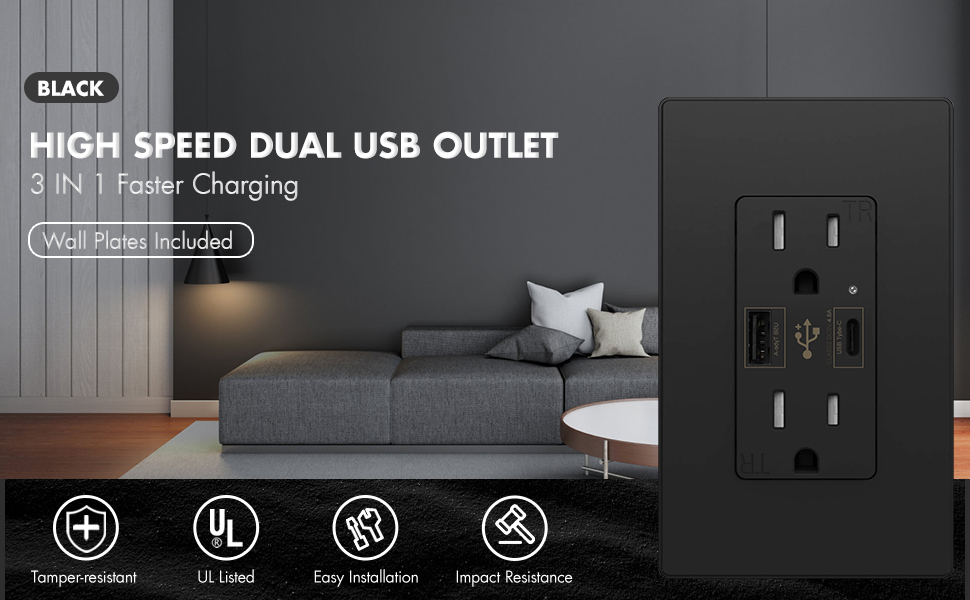 15A USB C OUTLET