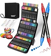 Acrylic Paint Pens Markers, 60 Colors Dual Tip Acrylic Paint Pens for Rock Painting, Wood, Canvas...