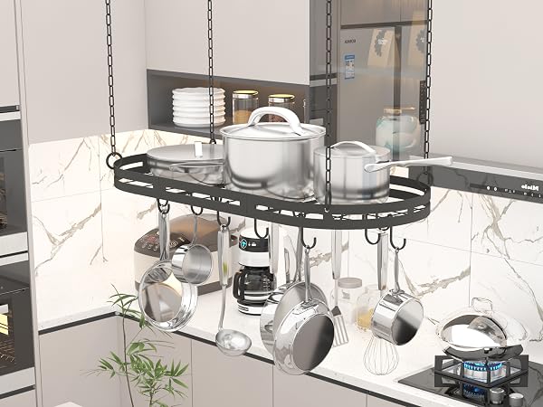 hanging pots and pans rack