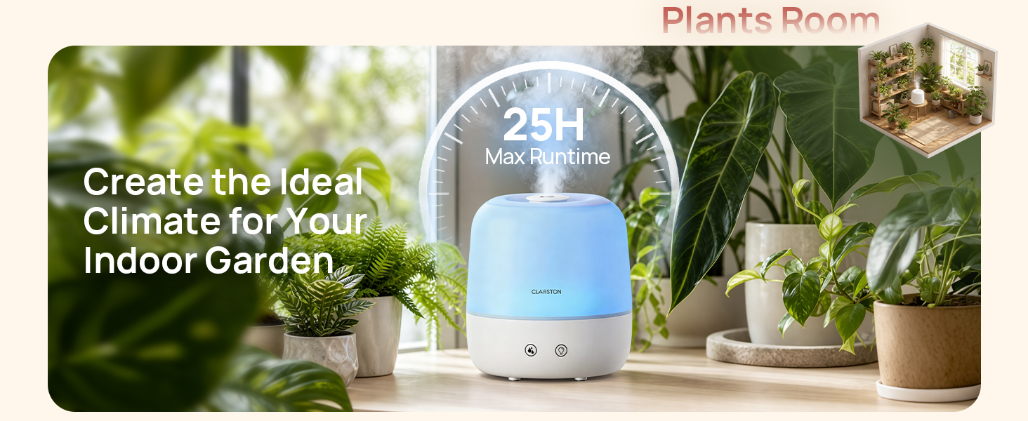 25-Hour Long Runtime Creates a Long-Lasting Perfect Climate for Your Indoor Garden