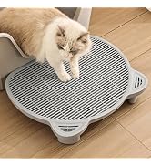 SpaceTime Cat Litter Mat Litter Trapping Mat,20.08"x15.94"x3.54"Large Dual-Layer Cat Litter Box M...