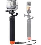 FitStill 360°Adjustable angle Waterproof Monopod Floating Hand Grip Snorkeling Selfie Pole Stick ...