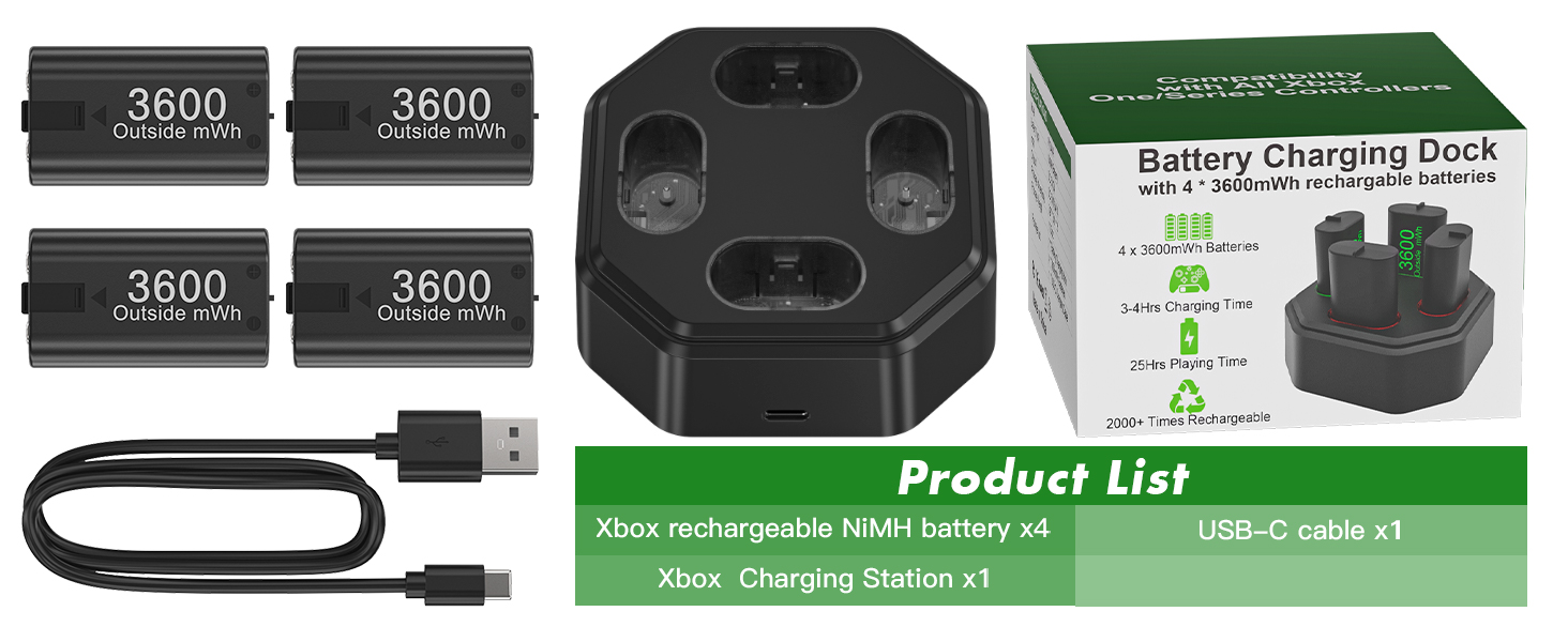 xbox battery pack rechargeable