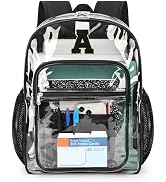 ZORFIN Clear Backpack for School: Large Clear Bookbag with Padded Straps - Heavy Duty PVC Transpa...