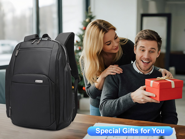 JD JODEBES 24L Deep Storage Fits 15.6 or 17.3 Inch Laptop Backpack (Black)