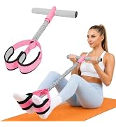 Upgraded Durable Pedal Resistance Band with Handle, Thickened Latex Tubes and Soft Foam Fabric Fo...