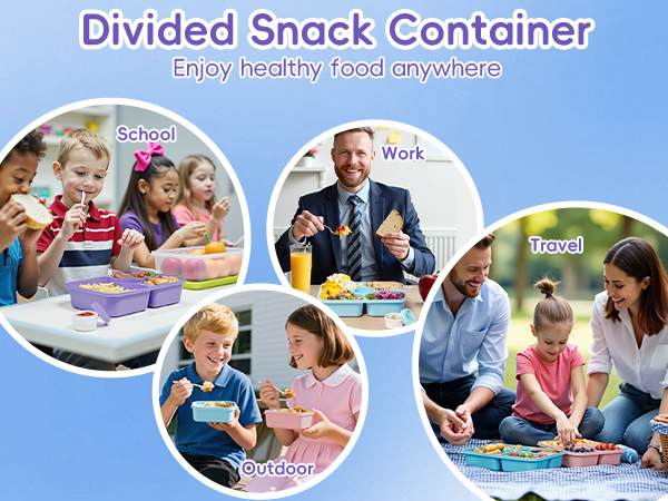 divided snack box container