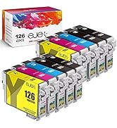 ejet Remanufactured t126 ink cartridges 10 Pack Replacement for Epson 126 Ink T126 for Workforce ...