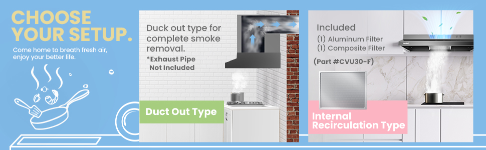 Stainless Steel Stove Hood with 2 Speed Exhaust Fan for Kitchen