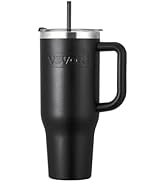 VEVOR 40 oz Insulated Water Bottle, Stainless Steel Sports Coffee Cup with Lid, Handheld Travel C...