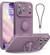 ABITKU for iPhone 17 Pro Max Case 6.9'', Ring Stand Silicone Slim Design (with Wrist Strap), Magn...