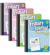 Primary Journal, Hardcover, 4 New Fun Colors, Primary Composition Book Notebook, Grades K-2, 80 S...