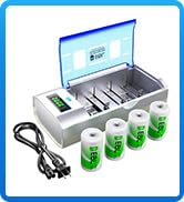 d batteries with charger