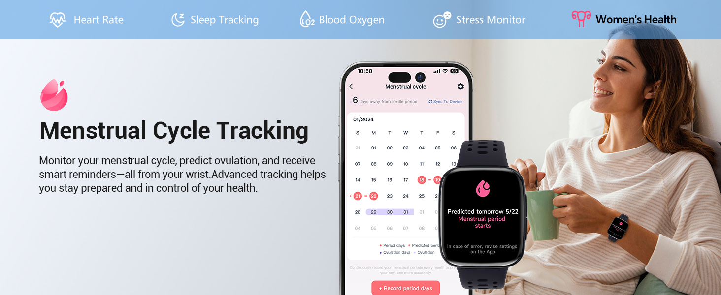 smart watch for women health tracking