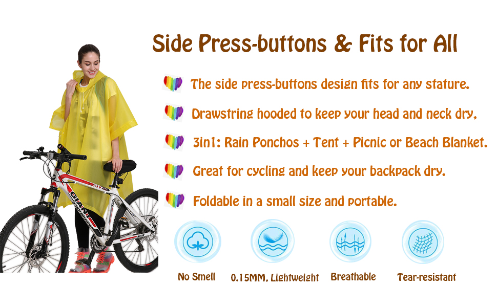 Rain Ponchos for Adults
