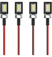 Linkstyle 4PCS 12V LED License Plate Light, License Tag Screw Bolt Lamps, Super Bright Motorcycle...