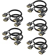 URELEGAN DVI to DVI Cable 10-Pack, 6 Feet DVI to DVI-D 24+1 Cable Male to Male Digital Video Moni...