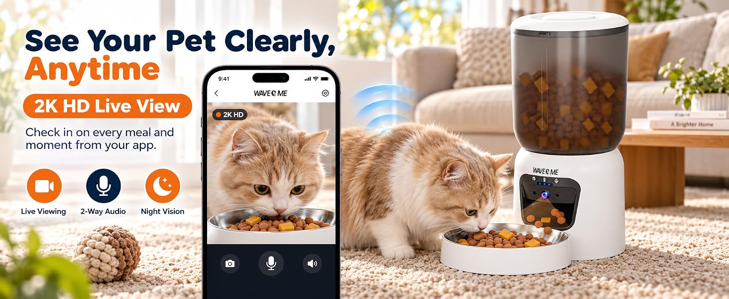 automatic cat feeder with camera