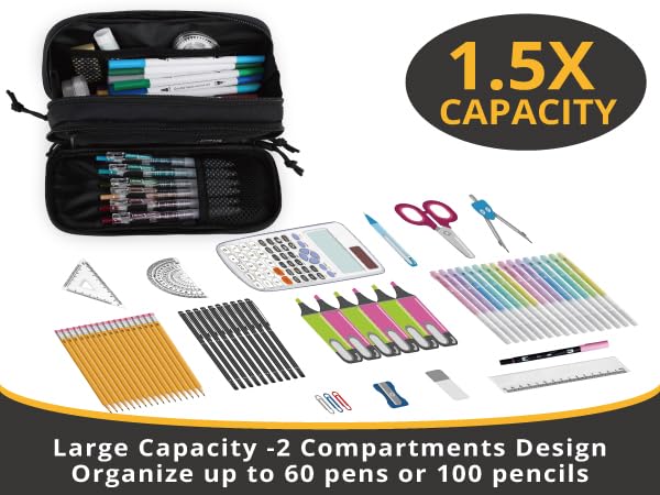 Tactical Pencil Case for Boy,Large Capacity Pencil Pouch,Marker Organizer Case Pen Box