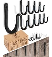 Matte Black Cast Iron Spike Hooks