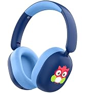 LOBKIN Kids Headphones Bluetooth 6.0,Over Ear Kids Headphones Wireless with Mic 55H Playtime AUX ...