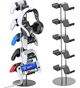 Kytok Controller Stand 5 Tiers with Cable Organizer for Desk, Universal Controller Display Stand ...