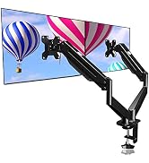 Suptek Dual Monitor Mount Stand-Height Adjustable Gas Spring Monitor Arm Desk Mount for 2 Compute...