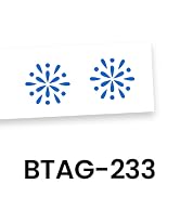 BTAG-233 Label Tape: Blue on White