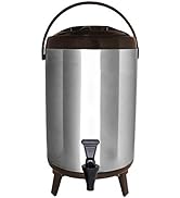 Vollum Stainless Steel Insulated Beverage Dispenser – Insulated Thermal Hot and Cold Coffee Caraf...