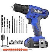 FADAKWALT 20V MAX Cordless Drill Set,Power Drill Kit with Lithium-Ion and charger, 3/8-Inch Keyle...