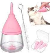 Mipcase Kitten Bottles for Nursing, Mini Puppy Nursing Bottles with 4pcs Nipples Plastic Pet Feed...