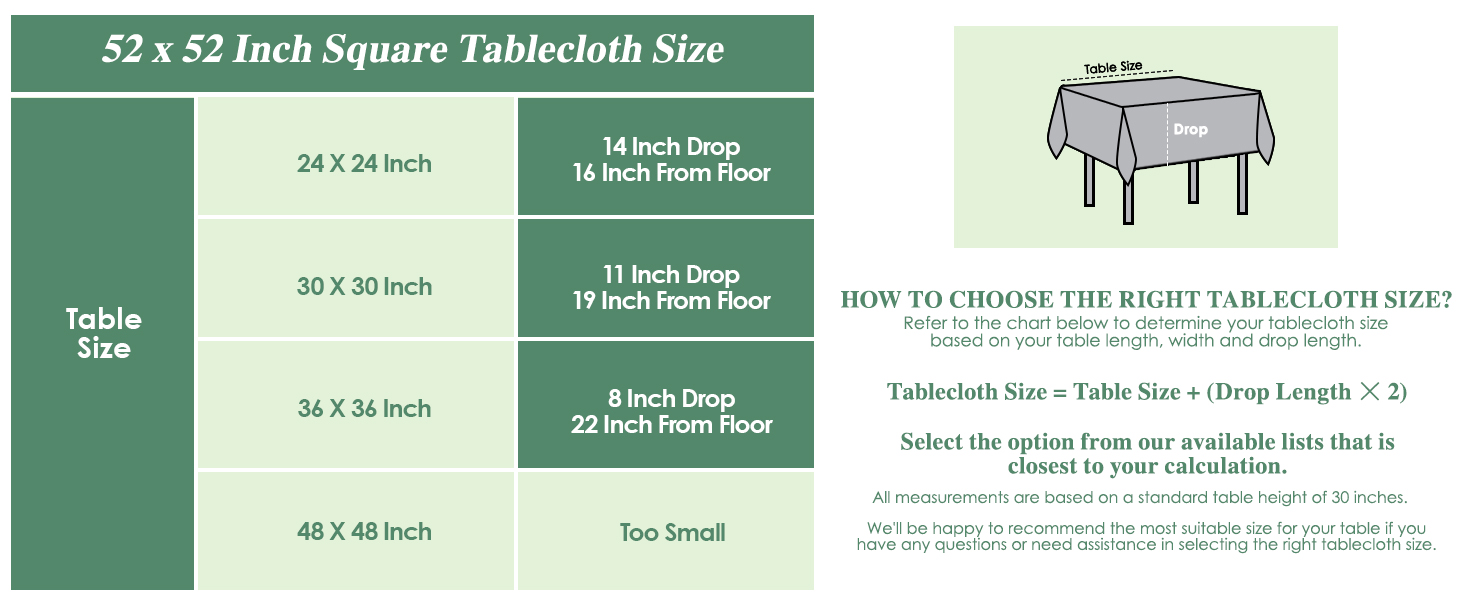 square tablecloths sage green
