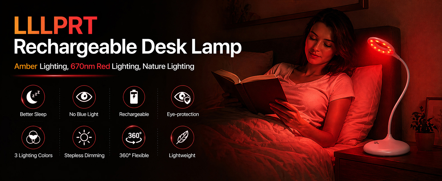 Red light desk lamp a+1