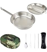 Mastiff Gears 304 (18/8) Stainless Steel (FDA Compliant) USGI Type Mess Kit, Revived Plate Set, ...