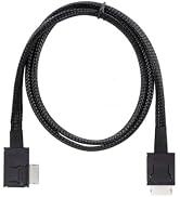 chenyang SFF-8611 Cable OCuLink PCIe PCI-Express 4.0 SFF-8611 4i Male to SFF-8611 Male 90 Degree ...