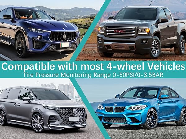 Tire Pressure Monitoring System Wireless Solar TPMS