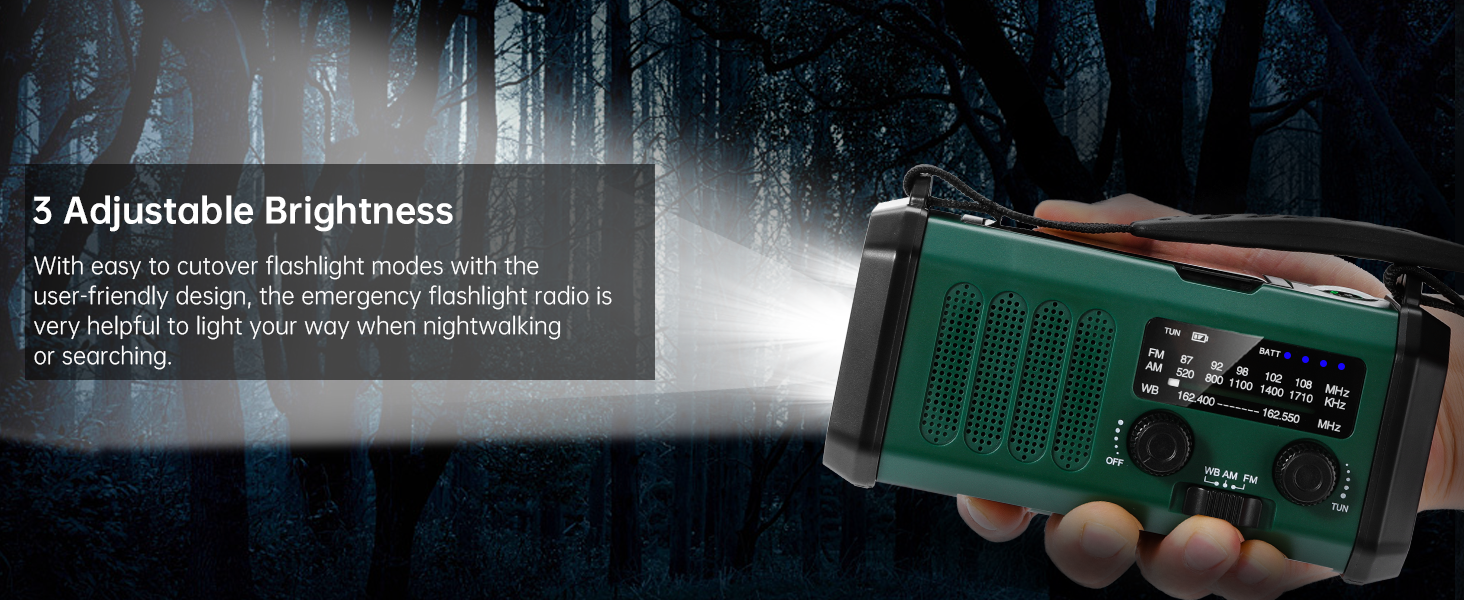 QAUYYW hand crank emergency radio