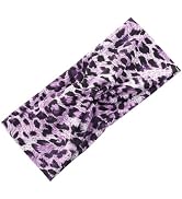 Tustao Fashion Women Leopard Print Cross Elastic Headband Gym Hairband Hair Headbands for Women,W...