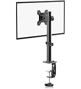 Bracwiser Single Fully Adjustable Monitor Arm Stand Mount Fits One Screen 13-32 inch 22lbs for Mo...